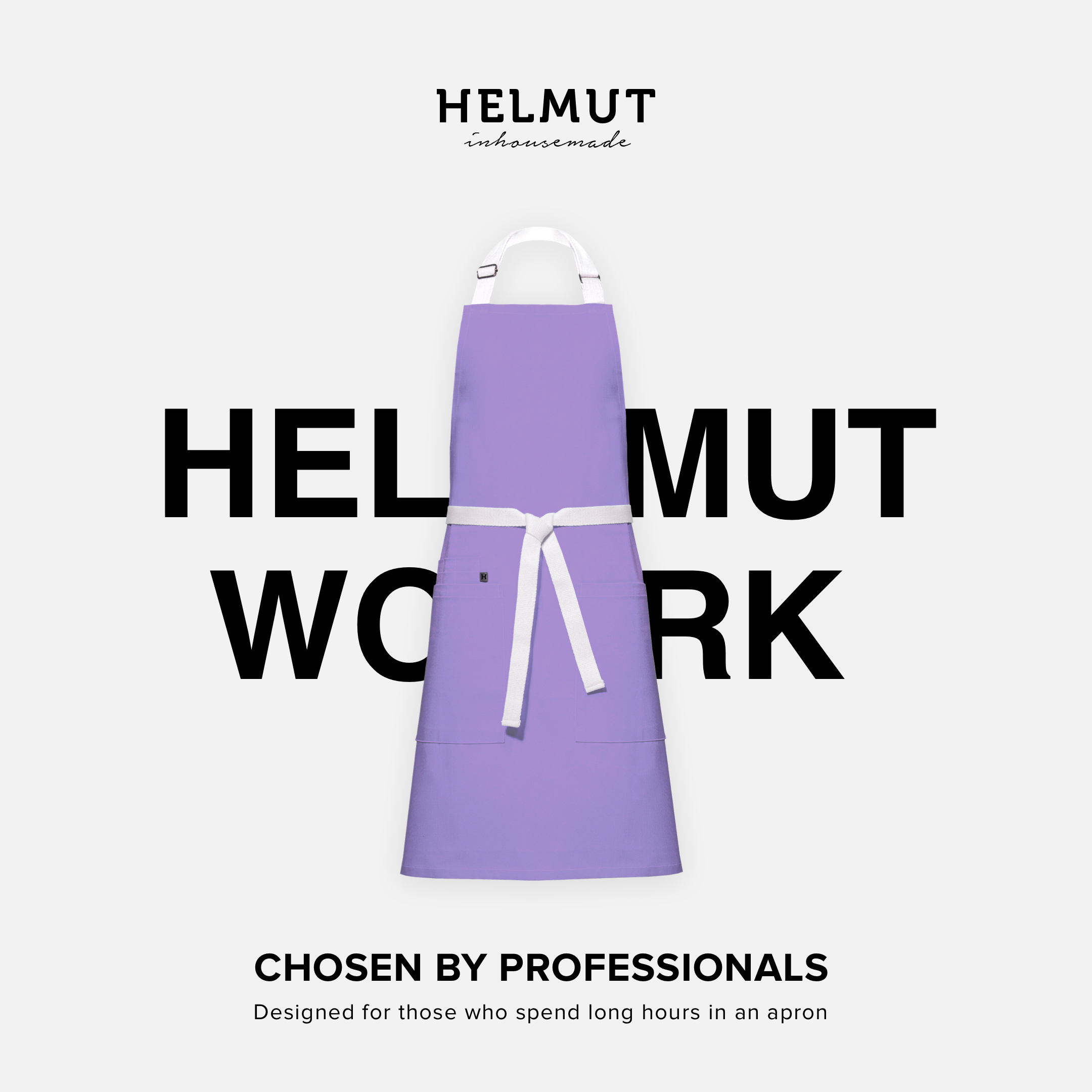 HELMUT WORK – designerski fartuch kuchenny premium | 100% bawełna